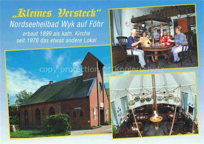 WYK  FoeHR Nordfriesland Kleines-Versteck Muehlenstrasse Kirche Restaurant Bar N