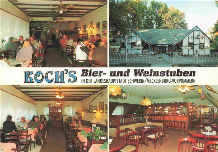 SCHWERIN  Mecklenburg Kochs-Bier-und-Weinstuben Gaststube Biergarten Restaurant
