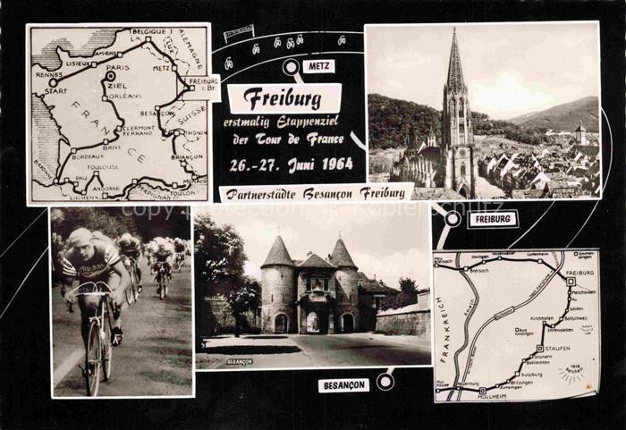 FREIBURG Breisgau BW Tour-de-France Etappenziel Radfahrer Muenster Besancon Part