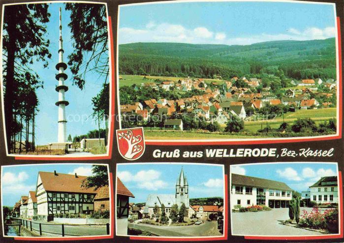 Wellerode Soehrewald Kassel Hessen Sendemast Panorama Fachwerkhaus Kirche Gemein