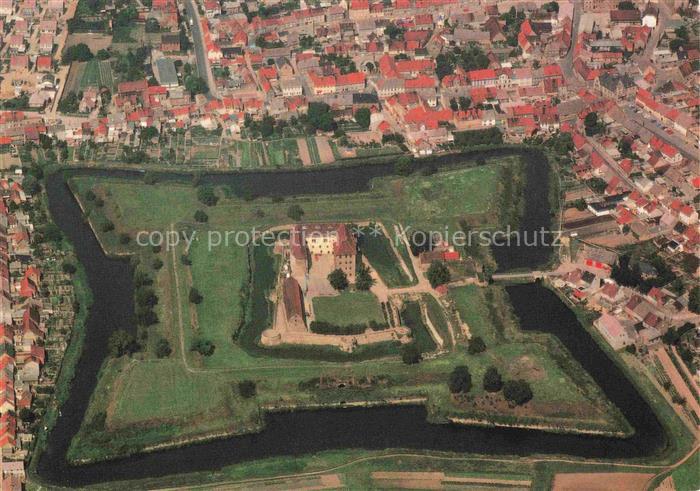 Heldrungen Kyffhaeuserkreis Thueringen Wasserburg Festung Sternfort Graben Flieg