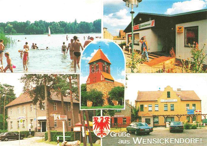 Wensickendorf Oranienburg Brandenburg Baden See Segelboot Kirchturm Postamt SPAR