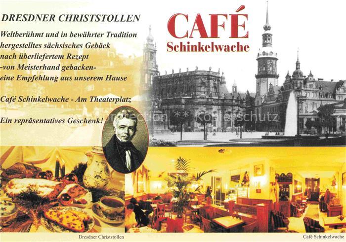 DRESDEN Elbe Café-Schinkelwache Theaterplatz Dresdner-Christstollen Dresdner-Man