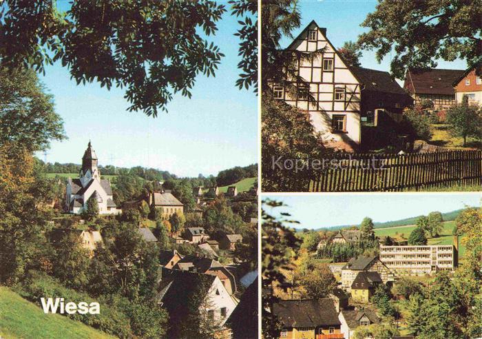 Wiesa ANNABERG Erzgebirge Sachsen Kirche Dorfansicht Fachwerkhaus Gehoeft Johann