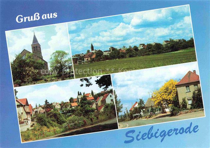 Siebigerode Mansfeld-Suedharz Sachsen-Anhalt Kirche Dorfansicht Kreuzberg Strass