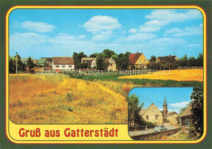 Gatterstaedt Querfurt Sachsen-Anhalt Dorfansicht Getreidefeld Kirche Strasse Hae