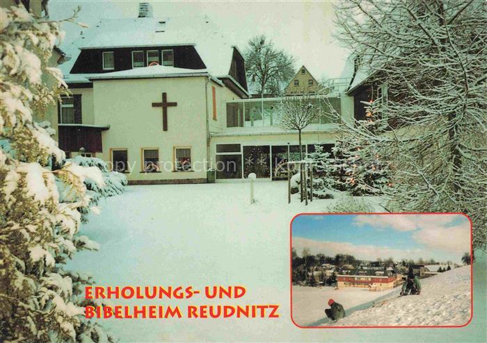 Reudnitz Mohlsdorf Greiz Thueringen Erholungsheim Bibelheim Kreuz Schnee Winter