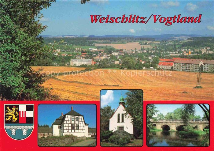 Weischlitz Vogtlandkreis Sachsen Blick-von-Rosenberg Altes-Gut St-Ulrich-Kapelle