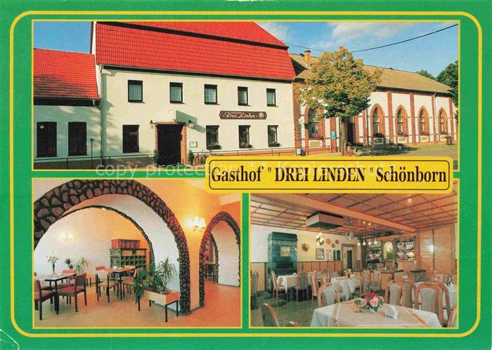 Schoenborn Niederlausitz Brandenburg Gasthof Drei-Linden Hauptstrasse Gaststube