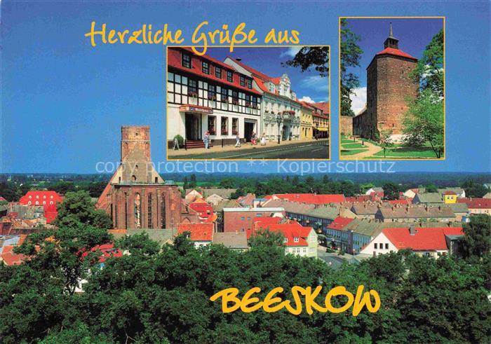 Beeskow Rathaus Burg Kirche Altstadt Daecher
