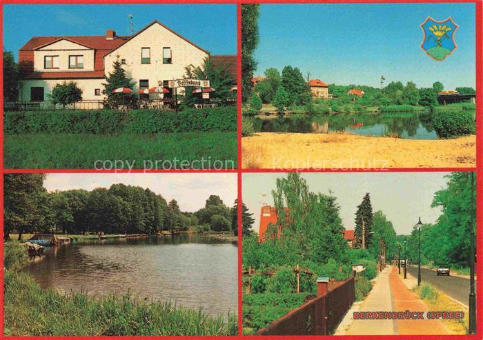 Berkenbrueck Spree Fuerstenwalde Brandenburg Spree Gasthof-Teerobusch Teich Wapp