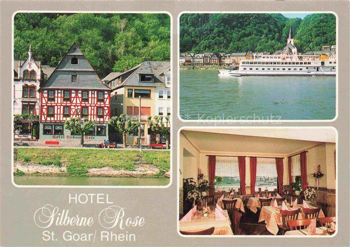 Goar Sankt Rheinland-Pfalz Hotel-Silberne-Rose Heerstrasse Rhein Faehrschiff Fac