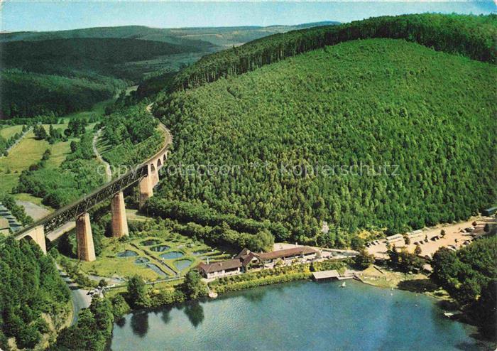 Eiswoog Ramsen Rheinland-Pfalz Viadukt Eisenbahn See Wald Gasthof-Forelle Tal Fi