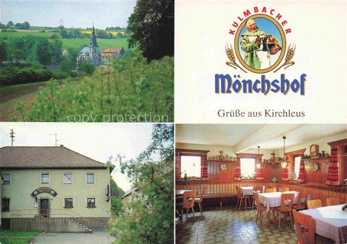 Kirchleus Kulmbach Bayern Gasthof-Kaestner Moenchshof Dorfansicht Kirche Gaststu