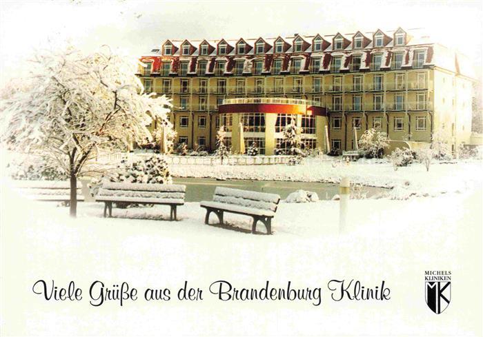 Wandlitz Barnim Brandenburg Brandenburg-Klinik Winterlandschaft Schnee Park Baen
