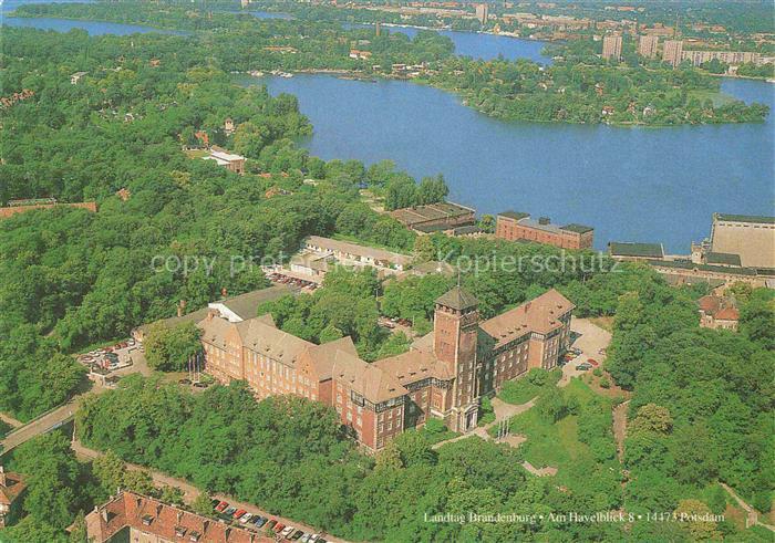 POTSDAM CITY Landtag-Brandenburg Am-Havelblick Havel Wald Luftbild Regierungsgeb