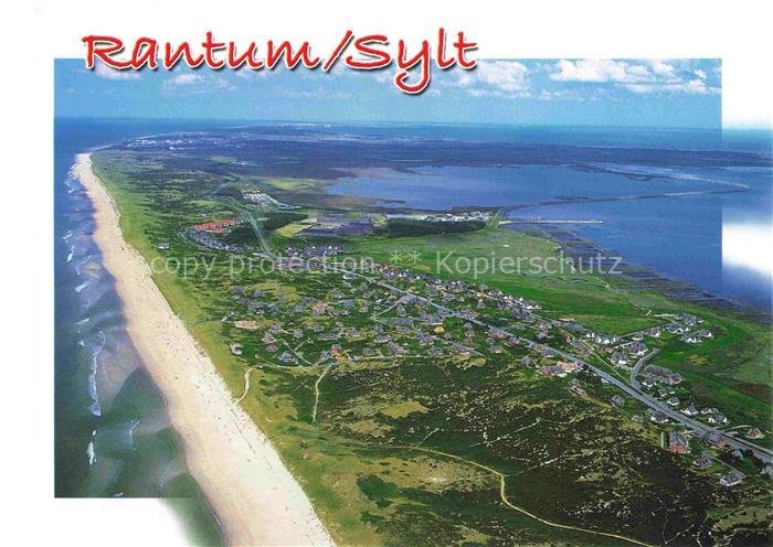 Rantum Sylt Luftbild Strand Nordsee Duenen Ortschaft Wattenmeer Sylt