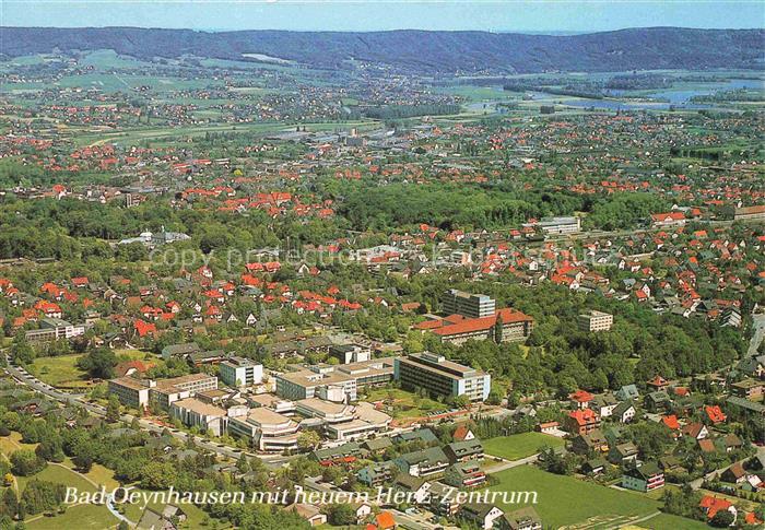 BAD OEYNHAUSEN NRW Herz-Zentrum Luftbild Ortschaft Klinik Weser Felder Rote-Daec