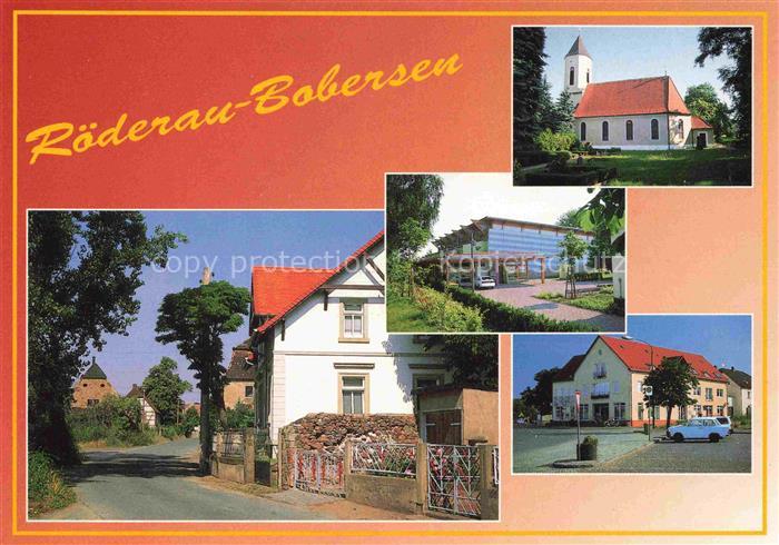 Roederau Zeithain Sachsen Dorfstrasse Kirche Gemeindehaus Dorfplatz Mehrbildkart