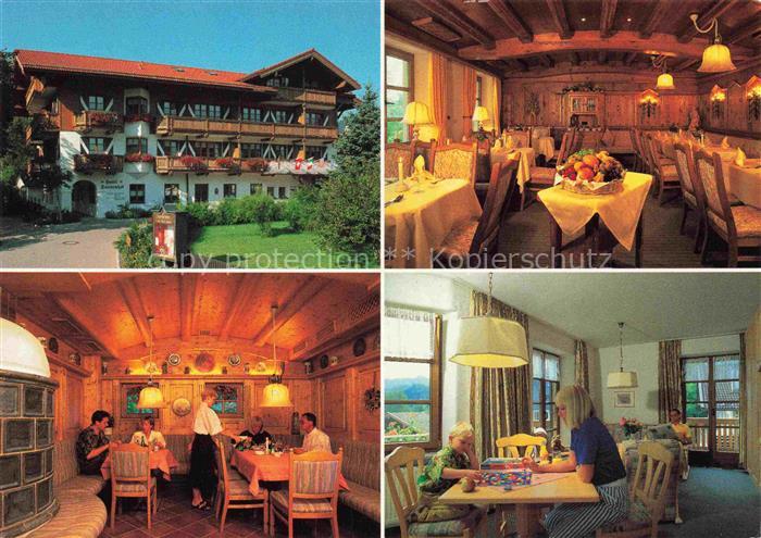 Ruhpolding Bayern Hotel-Sonnenhof Hauptstrasse Restaurant Gaststube Speisesaal H