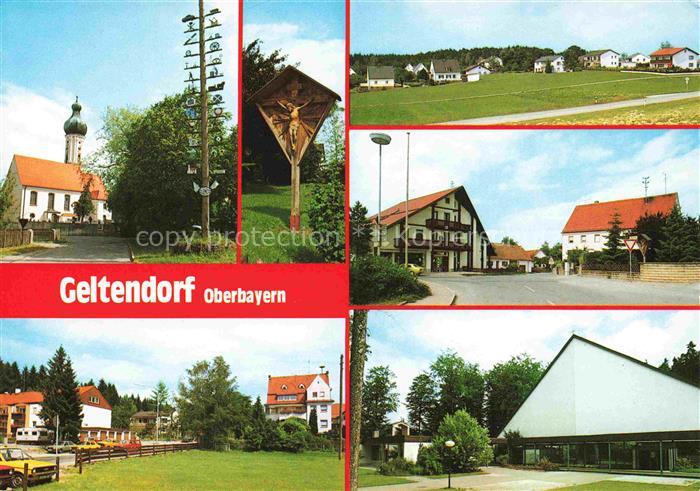 Geltendorf Landsberg Lech Oberbayern Kirche Maibaum Wegkreuz Dorfstrasse Neubaug