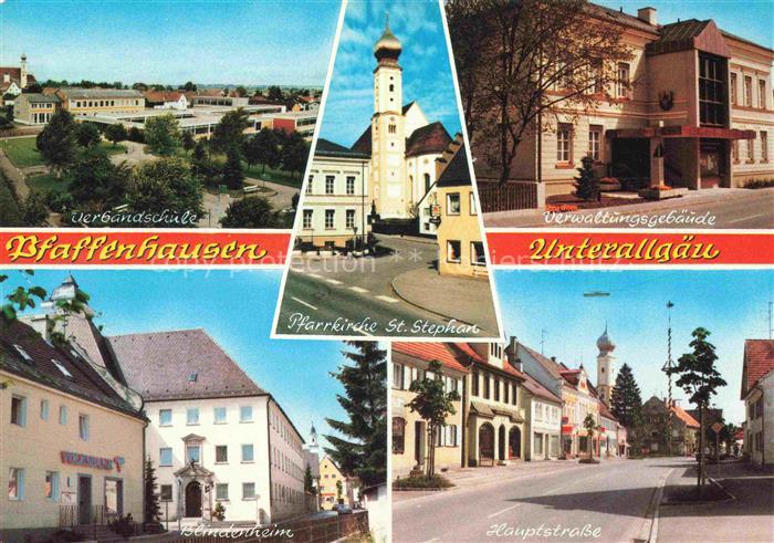 Pfaffenhausen Schwaben Unterallgaeu Bayern Pfarrkirche-St.-Stephan Verbandschule
