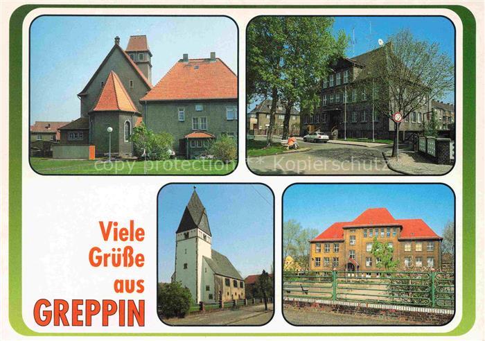 Greppin Bitterfeld Sachsen-Anhalt Kath-Kirche Gemeindeverwaltung Ev-Kirche Schul