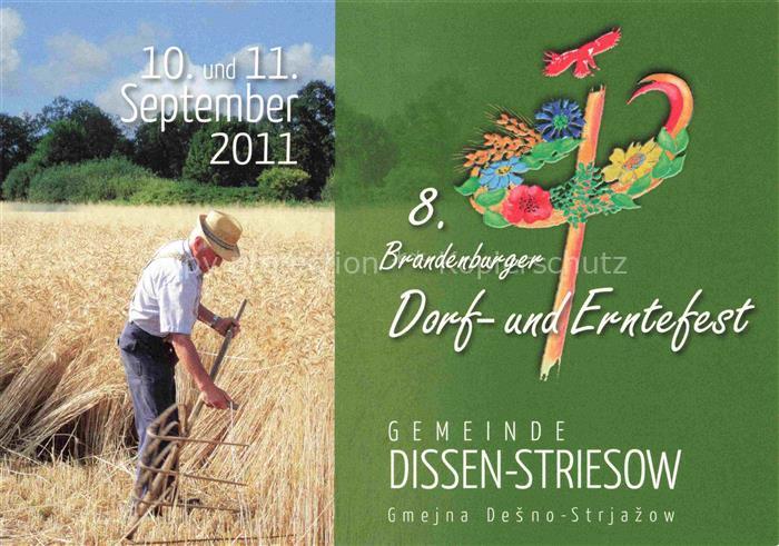 Dissen-Striesow Niederlausitz Brandenburg Dorf-und-Erntefest Ernte Getreide Maeh
