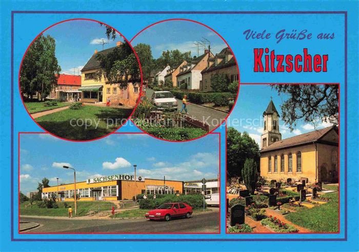 Kitzscher LEIPZIG Sachsen Schlossstrasse Sachsenhof Gaststaette Kirche Thierbach