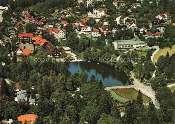Braunlage Harz Niedersachsen Kurpark See Villen Wald Hallenbad Oberharz Luftaufn