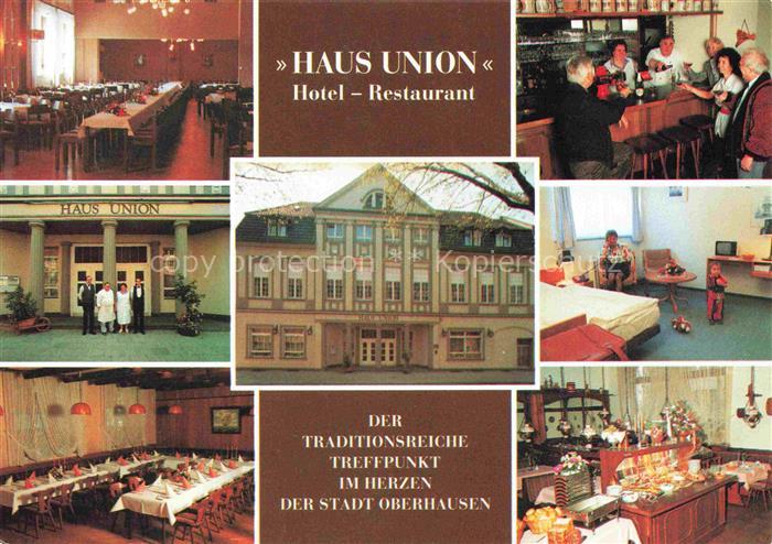 Wittenberg OBERHAUSEN NRW Hotel Restaurant Haus-Union Speisesaal Bar Hotelzimmer
