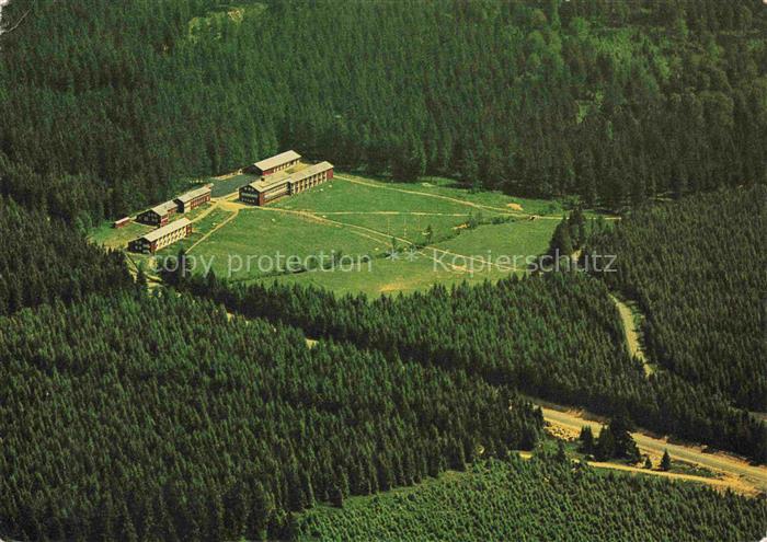 St Andreasberg Harz Niedersachsen Internationales-Haus-Sonnenberg Luftbild Wald