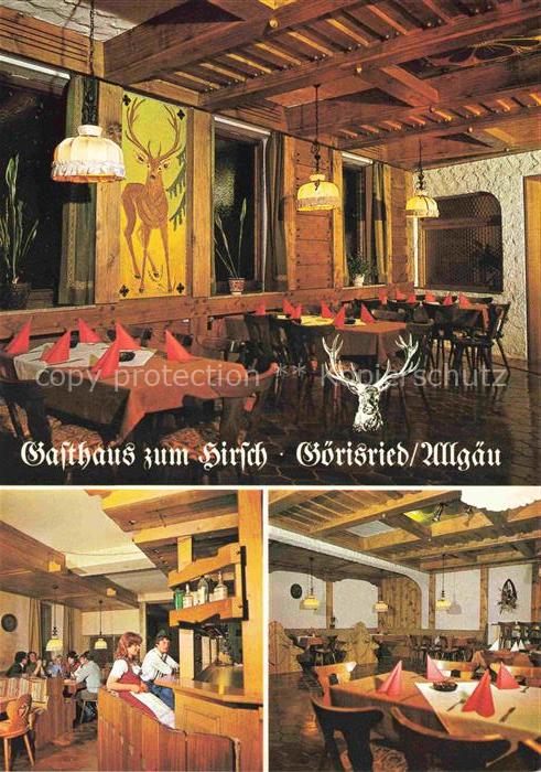 Goerisried Oy-Mittelberg Gasthaus-zum-Hirsch Gaststube Theke Hirschgeweih Hirsch