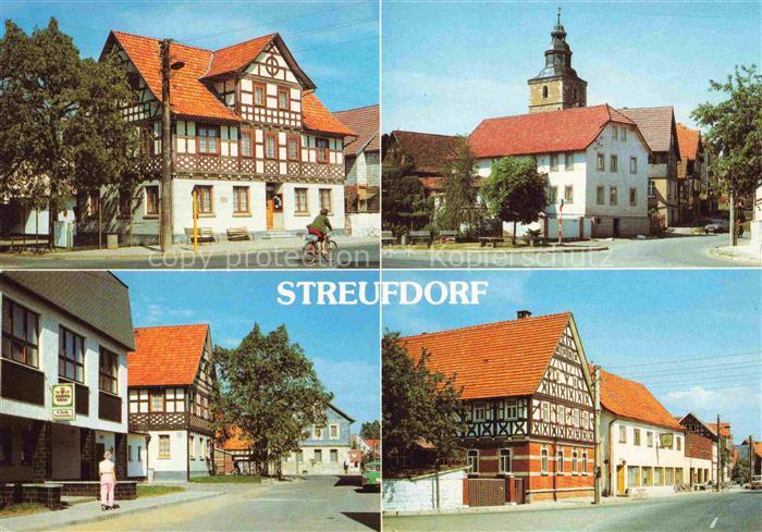 Streufdorf Hildburghausen Thueringen Fachwerkhaus Kirche Dorfplatz Strasse Mehrb