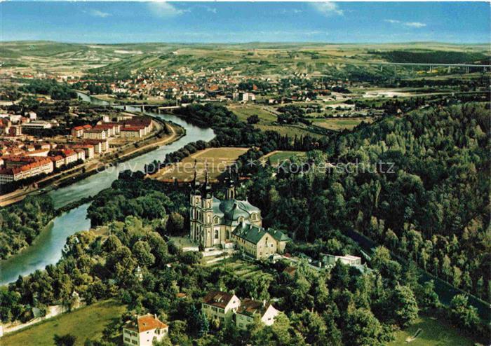 Heidingsfeld WueRZBURG Kaeppele Wallfahrtskirche Main Luftbild Stadtteil Bruecke