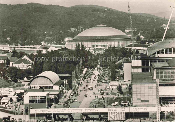 Bruenn  BRNO CZ Mezinárodní-veletrh Internationale-Messe Messehalle Pavillon Rot