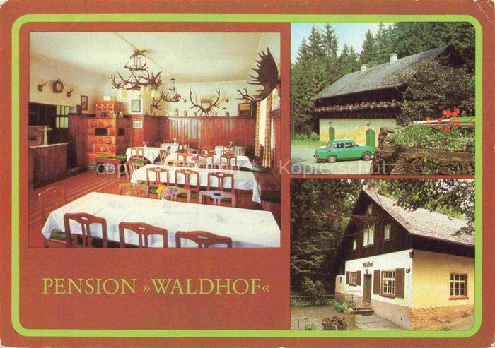 Venusberg Zschopau Sachsen Pension-Waldhof Restaurant Geweih Jagdtrophaeen Erzge