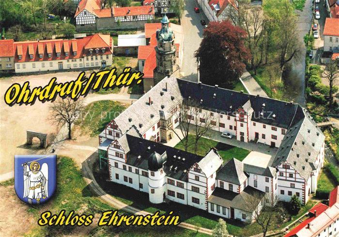 Ohrdruf Schloss-Ehrenstein Renaissanceschloss Luftbild Grafen-von-Gleichen Stadt