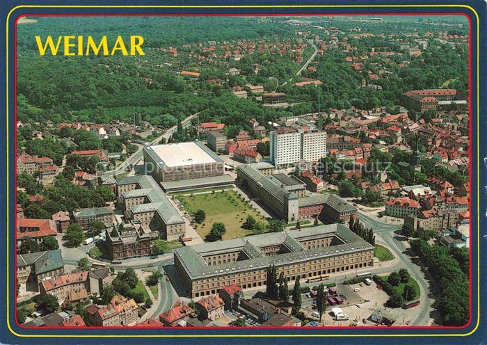 WEIMAR  Thueringen Fliegeraufnahme Stadtpanorama Kongresszentrum Hochhaus Altsta