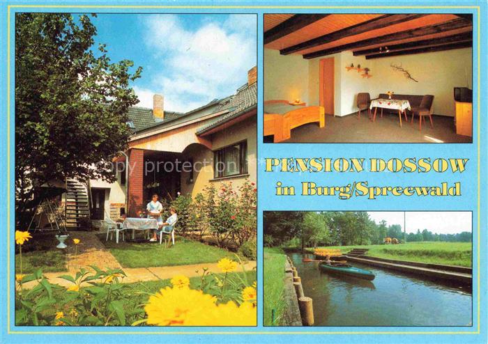 Burg Spreewald Brandenburg Pension-Dossow Privatpension Zimmer Garten Spreewald