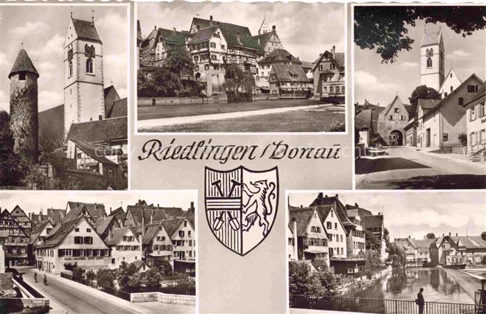 Riedlingen Donau Wuerttemberg BW Turm Kirche Fachwerkhaus Donau Stadttor Bruecke