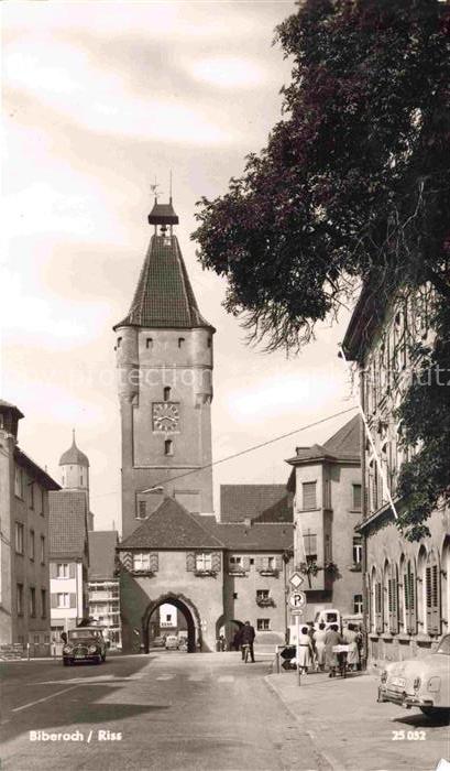 Eberhardszell Stadtturm Stadttor Uhrenturm Strassenszene Autos Altstadt