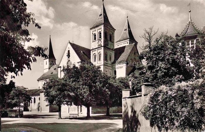 Ellwangen Jagst Stiftskirche Kirche Romanisch Baeume Platz Jagst