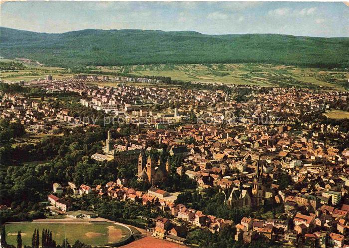 BAD HOMBURG von der Hoehe Hessen Fliegeraufnahme Altstadt Dom Kirche Taunus Wohn