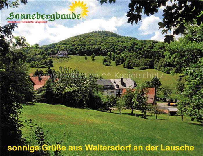 Waltersdorf Zittau Sonnebergbaude Wanderhotel Hauptstrasse Lausche Huegel Wald W
