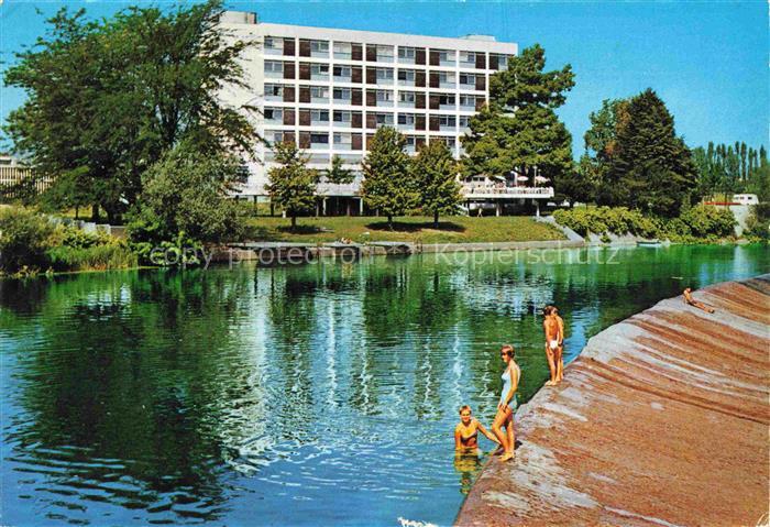 Karlovac Croatia Hotel-Korana Korana-Fluss Schwimmen Hochhaus Ufer Takovska