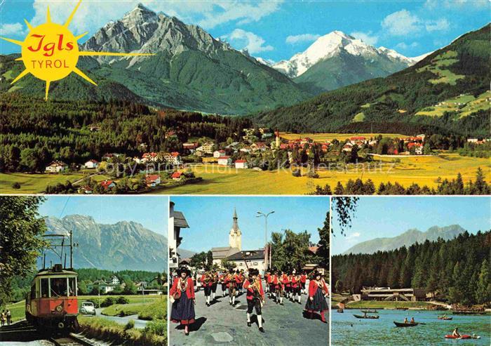 Igls Jgls Innsbruck Tirol AT Strassenbahn Trachtenkapelle Muehlsee See Bergpanor