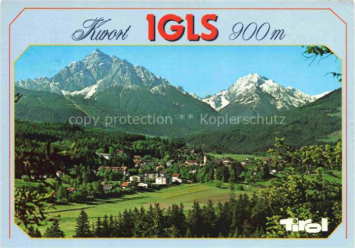 Igls Jgls Innsbruck Tirol AT Serles Habicht Bergpanorama Ortsansicht Wald Tal So