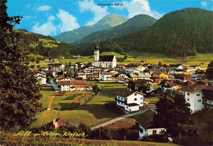 Soell Woergl Wilder Kaiser Tirol AT Hohe-Salve Wilder-Kaiser Kirche Ortsansicht
