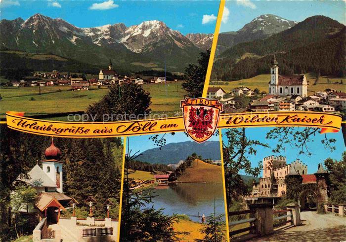 Soell Woergl Wilder Kaiser Tirol AT Wilder-Kaiser Kirche Bergpanorama Moorsee Sc